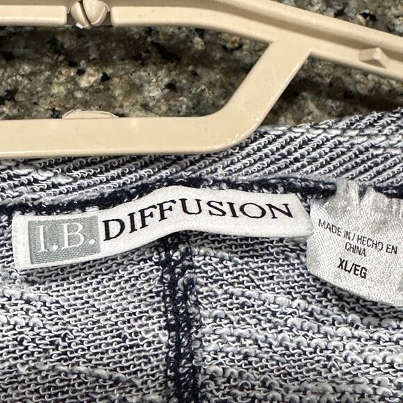 IB Diffusion Sweatshirt XL Blue Anchor Pullover 3/4 Sleeves Cotton Blend Coastal - Picture 6 of 7